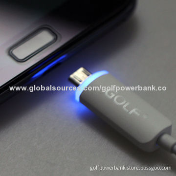 Micro USB Cable with LED Light, Built-in Two Imported Chips, Fast Charging and Data Transmission